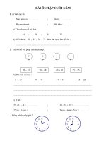 BÀI ÔN TẬP CUỐI NĂM