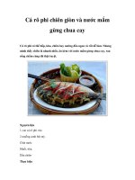 Cá rô phi chiên giòn và nước mắm gừng chua cay pptx