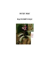 DƯỢC HỌC - BẠCH BIỂN ĐẬU ppt