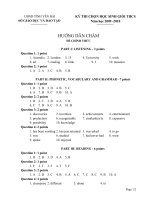 Đáp án HSG Anh 9 Yên Bái 2010