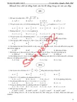 HE THONG BT TRAC NGHIEM ON THI VAO THPT