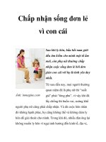 Chấp nhận sống đơn lẻ vì con cái ppt
