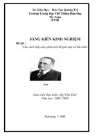 CÁC CÁCH TIẾP CẬN ĐỂ GIẢI MỘT SỐ BÀI TOÁN LỚP 11 CƠ BẢN