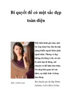 Bí quyết để có một sắc đẹp toàn diện ppt