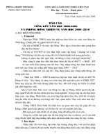 Báo cáo tổng kết năm học-THCS