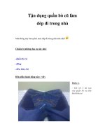 Tận dụng quần bò cũ làm dép đi trong nhà doc