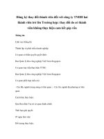 Đăng ký thay đổi thành viên đối với công ty TNHH hai thành viên trở lên Trường hợp: thay đổi do có thành viên không thực hiện cam kết góp vốn pot