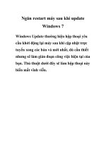 Ngăn restart máy sau khi update Windows 7 ppt