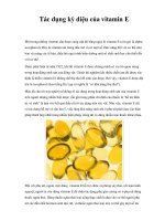 Tác dụng kỳ diệu của vitamin E pot