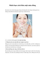 Mách bạn cách Rửa mặt mùa đông pps