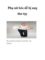 Phụ nữ béo dễ bị ung thư tụy docx