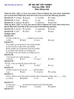 Đề tham khảo TN Anh_2010 số 24