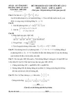 THPT Lê Xoay- Sát hạch toán 11 lần 2-KHTN- 2010