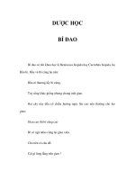 DƯỢC HỌC - BÍ ĐAO ppt