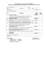 Phiếu đánh giá giờ dạy (mẫu mới)