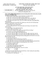 Đề thi HSG cấp tỉnh môn lịch sử 9-Tỉnh Tiền Giang (2009-2010)