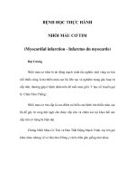 BỆNH HỌC THỰC HÀNH - NHỒI MÁU CƠ TIM (Myocardial infarction - Infarctus du myocarde) docx