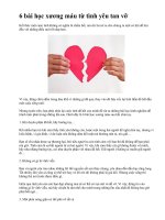 6 bài học xương máu từ tình yêu tan vỡ