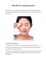 Bạn đã tẩy trang đúng cách? ppt