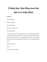 Chứng thực hợp đồng mua bán nhà ở (ở nông thôn) pdf