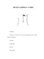 HUYỆT VỊ ĐÔNG Y U MÔN potx