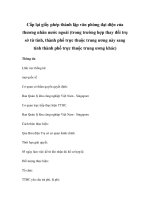 Cấp lại giấy phép thành lập văn phòng đại diện của thương nhân nước ngoài (trong trường hợp thay đổi trụ sở từ tỉnh, thành phố trực thuộc trung ương này sang tỉnh thành phố trực thuộc trung ương khác) ppt