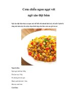 Cơm chiều ngon ngọt với ngô xào thịt băm pps