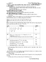 SỐ 6 - TIẾT TRA BÀI KIỂM TRA  HỌC KỲ