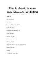 Cấp giấy phép xây dựng tạm thuộc thẩm quyền của UBND Xã doc