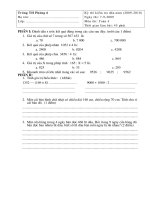 Đề thi KT đầu NH 2009-2010 (Toán 4)