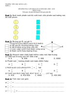Đề kiểm tra toán khọc kỳ II năm học 2009 -2010 lớp 4