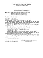 Đơn xin học cao học