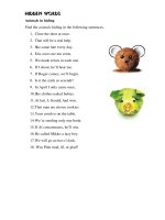 warm up - hidden words