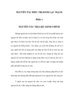 NGUYÊN TẮC ĐIỀU TRỊ KINH LẠC MẠCH - Phần 1 - NGUYÊN TẮC TRỊ LIỆU KINH CHÍNH pdf