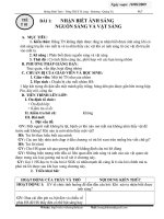 Tiet 1 - Nhận biết ánh sáng