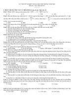 Đề thi tốt nghiệp PTTH môn Lý năm 2009