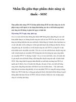 Nhầm lẫn giữa thực phẩm chức năng và thuốc - SOS! pptx