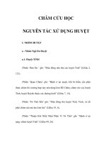 CHÂM CỨU HỌC - NGUYÊN TẮC XỬ DỤNG HUYỆT pptx