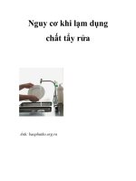 Nguy cơ khi lạm dụng chất tẩy rửa pptx