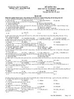 Gói đề thi HKII môn Hóa 11