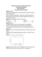 đề kiểm tra học kì II -môn vật lí 7