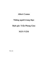 Những người trung thực - MÀN NĂM pptx