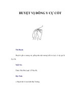 HUYỆT VỊ ĐÔNG Y CỰ CỐT pptx