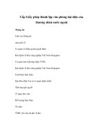 Cấp Giấy phép thành lập văn phòng đại diện của thương nhân nước ngoài docx