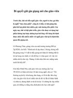 Bí quyết giữ gìn giọng nói cho giáo viên pptx