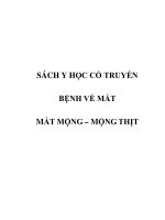 BỆNH VỀ MẮT - MẮT MỘNG – MỘNG THỊT potx