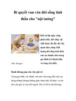Bí quyết vun vén đời sống tinh thần cho 