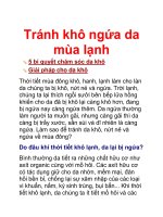 Tránh khô ngứa da mùa lạnh pps
