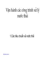 Vận hành các công trình xử lý nước thải doc