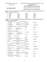 ĐỀ ÔN TUYỂN SINH VÀO LỚP 10 D9